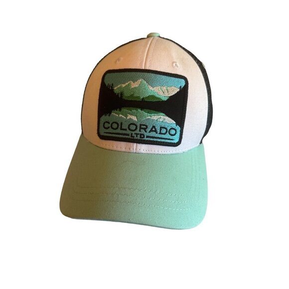Colorado Limited Mesh Trucker Hat  Green Brim & White Front - Picture 1 of 6